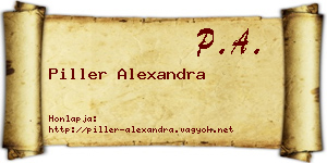 Piller Alexandra névjegykártya